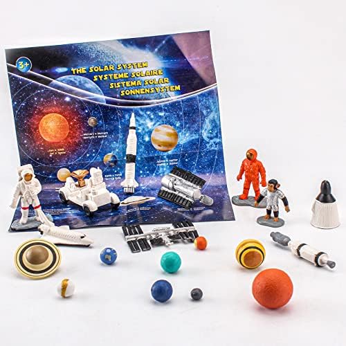 19PCS Planets Solar System Astronaut Figure Toy Children Solar Power Kit Space Exploration Spaceman Science Kit for Kids Party Birthday Gift - Image 4