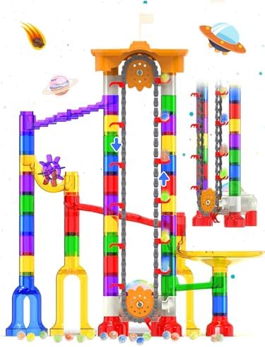 Motorized Marble Run - Marble Runs Stem Toys for Kids 4-8 8-12 - Construction Building Educational Space Toys 5-7 8-10 - Birthday for Boys and Girls by Titenmaoyi