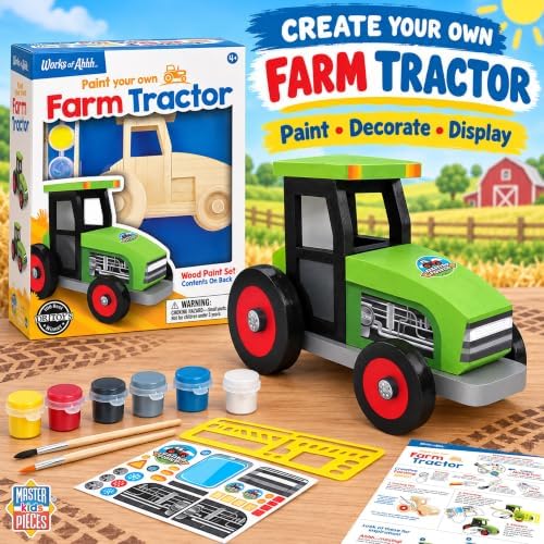 Works of Ahhh... Craft Set - Farm Tractor Premium Wood Paint Kit - Image 3