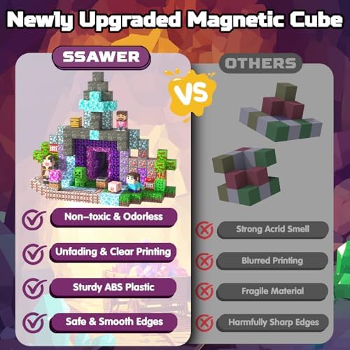 Magnetic Blocks, 150PCS Light Up Building Cube Toys Gifts for Kids - Image 4