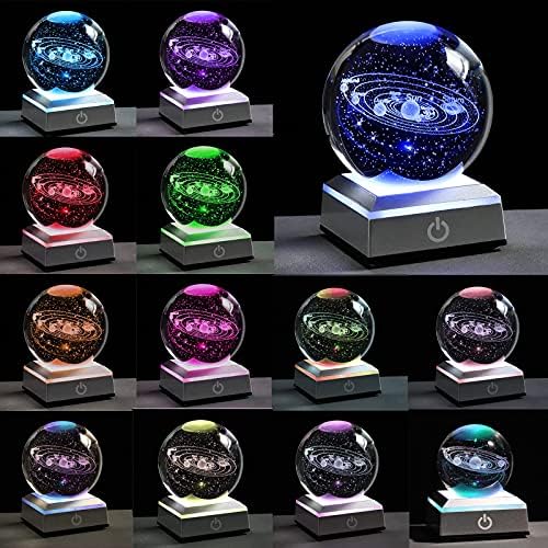 Qianwei 3D Solar System Model Crystal Ball Astronomy Gifts Men Space Decor - Image 3