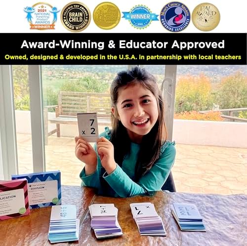Award-Winning Math Flash Cards – 300 Multiplication & Division Facts (1–12) – 2 Facts Per Card with Visual Aids – Bonus Word Problems, Games & Durable Cardstock – Grades 3–6 - Image 3