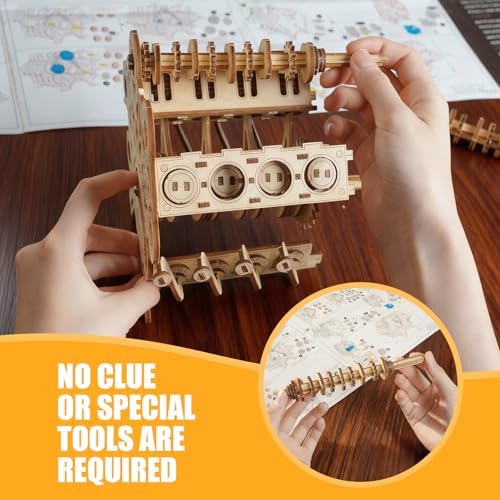 3D Puzzles for Adults - Wooden V8 Engine Model Kit - Image 5