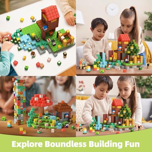 GobiDex 100PCS Magnetic Blocks Farm Animal Playset for Boys and Girls - Image 6