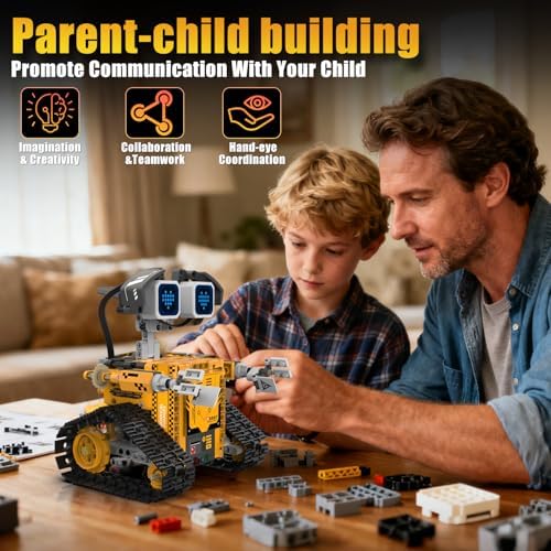 Gohero Robot Building Kit，5 in 1 STEM Toys for Boys Toys Age 8-10 with Remote & App Control，Robotics Technic Kits with 16 LED Expressions，Christmas & Birthday Gifts for Teen Boys & Grils (373 PCS) - Image 3
