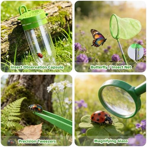Duckura Kids Gardening Set, Kids Wheelbarrow Tools and Bug Catcher Kit - Image 5