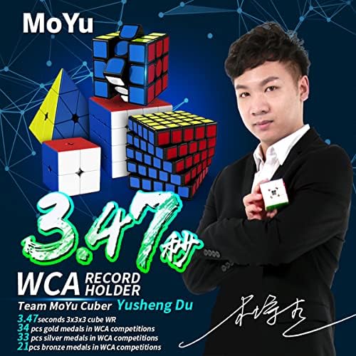 MoYu Weilong GTS2M Built-in Magnet 3x3x3 Competition Cube, Super Smooth, 3.47 Seconds WCA World Record Creation, World Class Cube, Black - Image 2