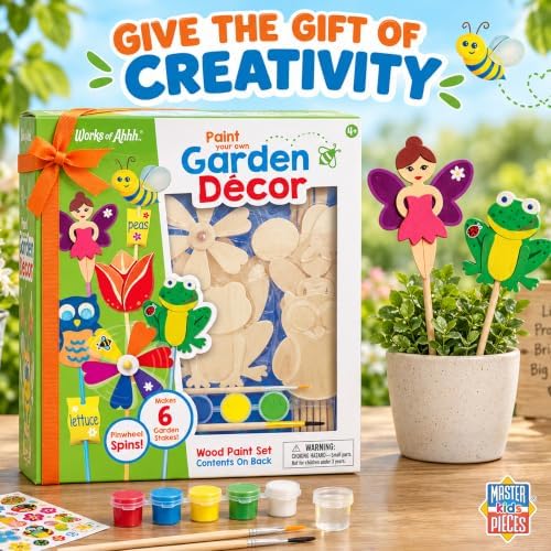 Works of Ahhh... Garden Decor Wood Paint Kit - Wood Craft Kit, Educational, Fun - Ages 4+ - Image 6