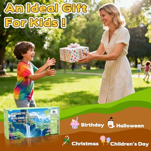 Magnetic Blocks, 208PCS Toys Building Cube Birthday Gifts for Kids - Image 7