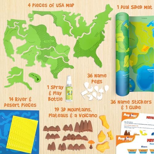 Imagimake Mapology Physical Features of USA, Geography Game for Kid Age 8+ - Image 2