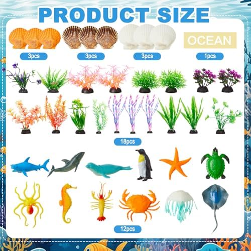 AmazingSpark 46 Pcs Ocean Diorama Box Kit Habitat Project Box Set - Image 3