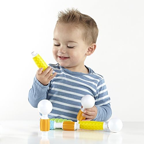 Guidecraft Grippies Builders - 20 Piece Set, Tactile STEM Soft Grip Magnetic Building Toy for Toddlers - Image 6
