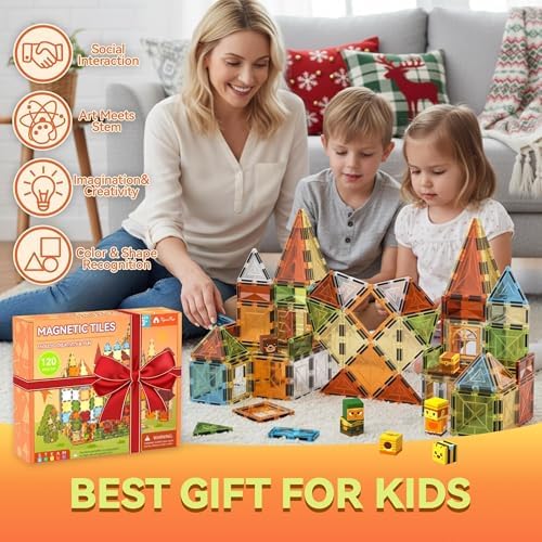 Magnetic Tiles Building Toys with 8 Magnetic Blocks for Kids Ages 3-5 4-8 - Image 6
