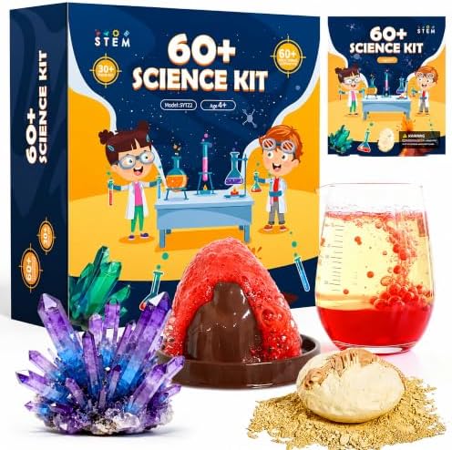 Melican 60+ Science Experiment Kit for Kids Ages 4 5 6 7 8+ by melican