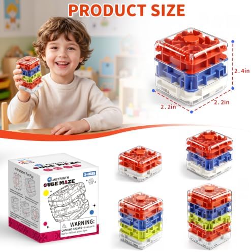 Infowush 2-in-1 Fidget Spinners Maze Cube - Fidget Toys for Kids & Adults - Image 6