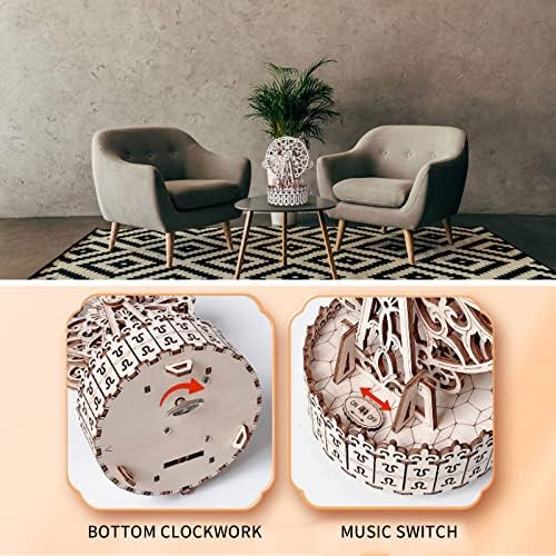 Mechanical Windmill Wooden 3D Puzzles Orbital Ball Kit ，3D Wooden Puzzle Mechanical Model Self Craft Deco Education Gift - Image 4