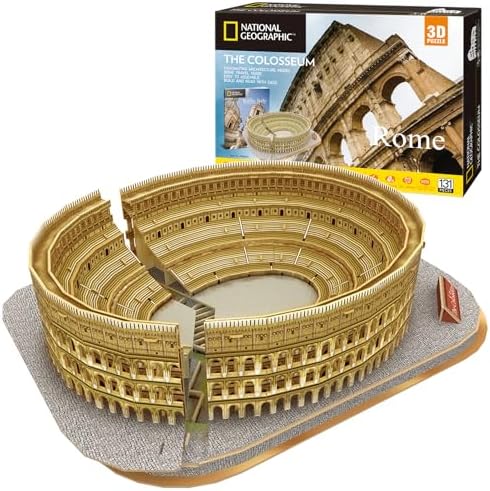 CubicFun Rome Colosseum 3D Architecture Puzzle, 131 Pieces, Ages 8+ by CubicFun