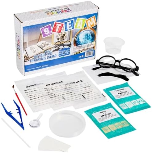 Fun Express Steam Detective Training Camp - Interactive Science & Mystery Kit for Kids - Fun-Filled Training Camp for Aspiring Young Detectives - Explore Science, Technology & Mystery by FunExpress