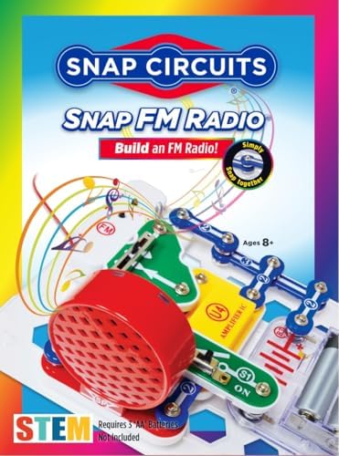 STEM Toy Radio KIT | for Kids 8+ yrs | Electronics KIT | Science KIT for Kids | DIY STEM KIT | SNAP Circuits STEM, Red by SnapCircuits