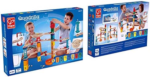 Hape Castle Escape - Quadrilla Wooden Marble Run Blocks - STEM Learning, Building & Development Construction Toy - Counting, Color & Problem Solving for Ages 4+, 101Piece, Multi Color (E6019) - Image 4