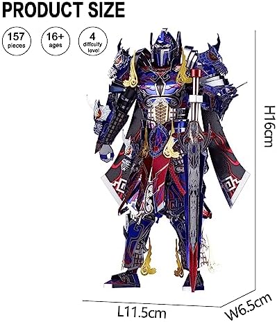 Piececool 3D Metal Puzzles with DIY Tools - The Titan Figure Mecha Model Building Kits for Adults, DIY Metal Crafts Kits Brain Teaser Puzzle Birthday Gifts - Image 4