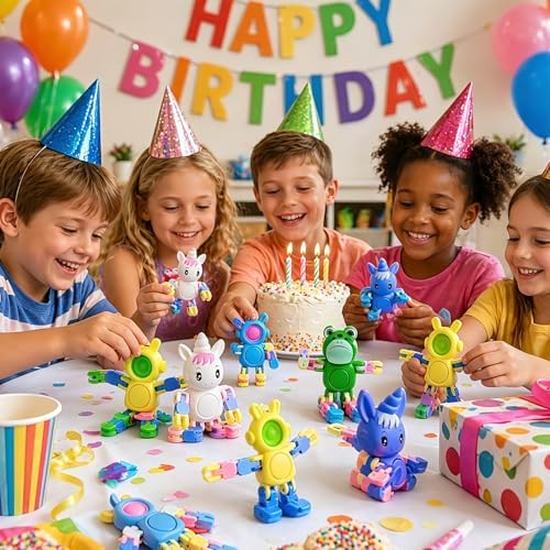 12 Pack Fidget Spinners Toys Transformable Animal Bunny Unicorn ,Stress Relief Sensory Toys for Boys Girls Toddler Teens Party Favors for Kids Goodie Bag Stuffers Filler Birthday Gifts Travel Toys - Image 6