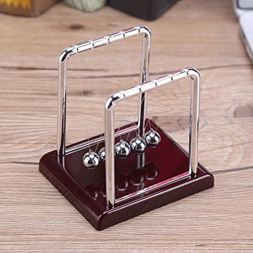 DEWIN Newtons Cradle Pendulum Steel Balance Swinging Magnetic Ball Perpetual Motion Desk Toy Physics Science Desk Fun Toy Swinging Kinetic Balls for Office Decor Gift 3.35 x 2.76 x 3.54 Inches - Image 5