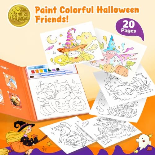 JoyCat Paint with Water Coloring Books for Toddlers (Halloween) - Image 3