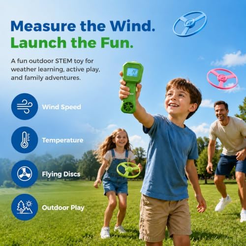 Wind Speed Anemometer, Handheld Digital Wind Speed Meter Toy for Kids - Image 5