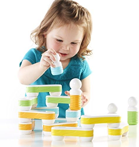 Guidecraft Grippies Links - 24 Piece Set, Stem Soft Grip Magnetic Building Toy for Toddlers - Image 2