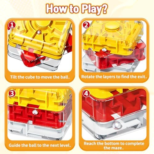 2-in-1 Fidget Spinner Maze Cube 3D Puzzle Brain Teaser 7 Level - Image 5