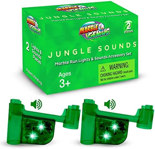 Marble Genius Green-Jungle Lights & Sounds Marble Run Accessory Set by MarbleGenius