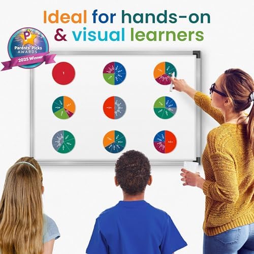Oyster&Pop Magnetic Fraction Tiles & Circles - Large Manipulatives Set - Image 2