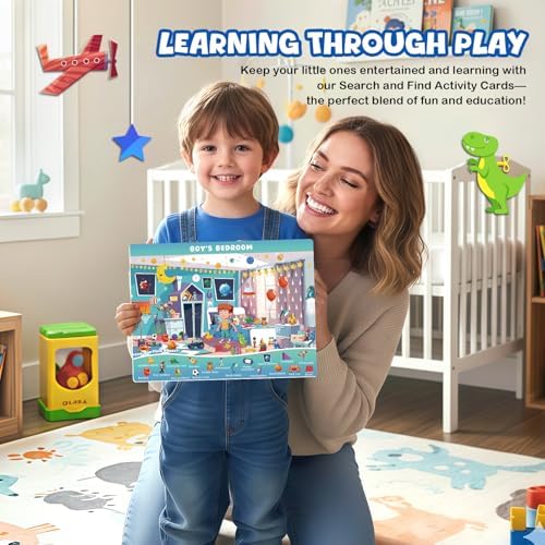 Search and Find Books for Kids Ages 3-5; Road Trip Activities for Ages 4-8, 24 Themes Activity Book with 2 Dry Erase Markers - Image 3
