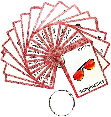 SANTSUN Set of Clothing Flash Cards for Toddlers(36 pc) | Kids Learning Flashcard & Montessori Pocket Cards Toys | Perfect for Pre-K Decor Background Wall Stickers, Teacher/Autism Therapists Tools by SANTSUN