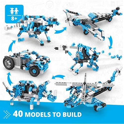 Engino Creative Engineering Kit, 40 Motorized Models for Kids 8+, Bulding Kit, Creative STEM Toys, STEM Projects for Young Inventors, Learning & Education Toys, Gift for Boys & Girls - Image 3