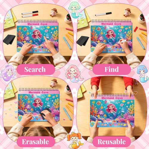 Elfew Search and Find Reusable Activity Book for Girls 3-5, 4-8 - Image 5