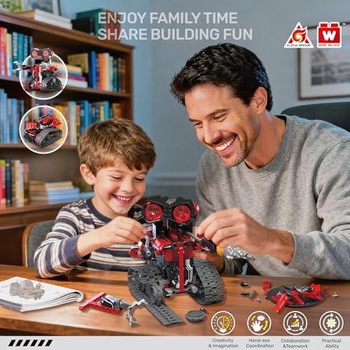 4-in-1 RC Robot Building Kit, STEM Robotics for Kids Ages 8-12, 533 PCS - Image 6