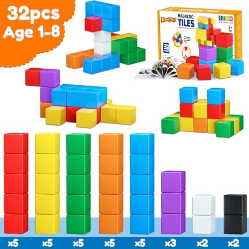 KAEILORU Magnetic Blocks 32PCS Magnetic Building Block for Toddler Age 3-5 - Image 5