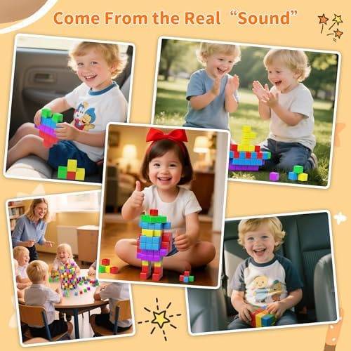 Large Magnetic Blocks Travel,20PCS 1.42in Building Blocks for Toddlers 3-5,Magnet Cubes for Toddlers,Sensory Montessori Toys Sets Learning Construction Squares Stem Toys for Boy,Girl,Kids,Kit,Gift,4-8 - Image 6