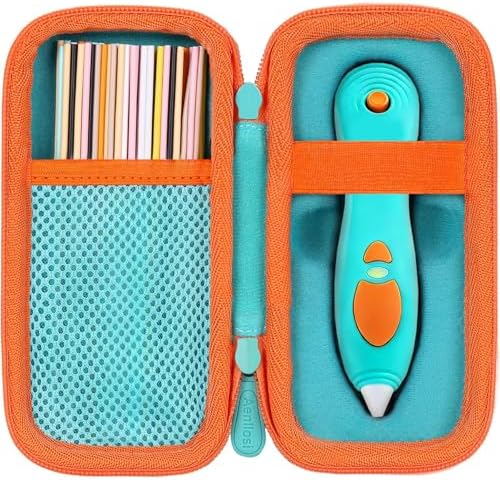 Aenllosi Storage Case for 3Doodler Start+Essentials, Green+Orange Zipper by Aenllosi