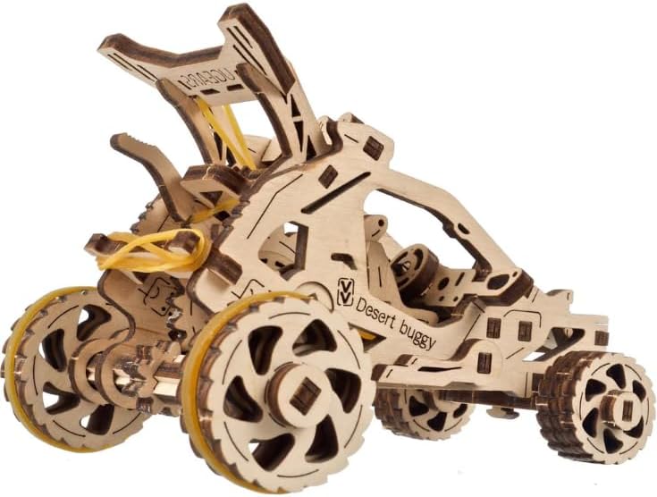 UGEARS Desert Buggy, 3D Wooden Puzzle, Small Motor Vehicle Mechanical Model Kit, Easy Self-Assembling - Gorgeous Gift for Boys and Girls - Image 3