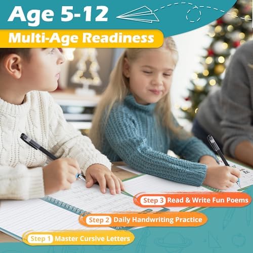 Grooved Cursive Handwriting Workbook for Kids-Reusable Magic Practice Book - Image 5