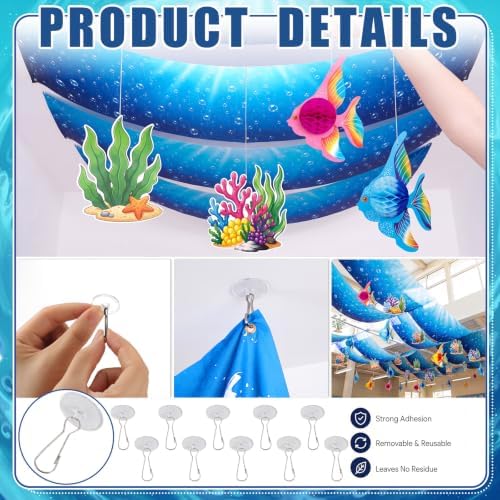 60 Pcs 2026 Under The Sea Party Decor Set, Ocean Hanging Decor - Image 5