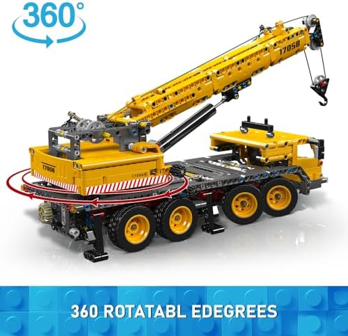 Mould King 17058 City Mobile Crane Truck Toy Building Set, Construction Vehicle Model Blocks Kit for Adults, Toys Gifts for Kids Children, Playset for Boys and Girls Ages 8+(997 Pieces) - Image 3
