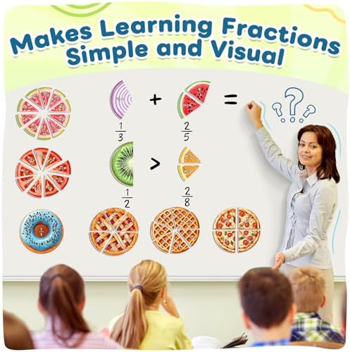 Magnetic Fraction Tiles & Circles, Bars, Math Manipulatives - Image 2