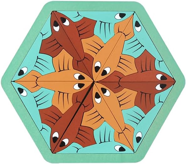 Goldfish Puzzle - 19-Piece Wooden Jigsaw, Educational Brain Teaser, Cognitive Skill Puzzle, Memory-Boosting Game, Eco-Friendly Wooden Toy,Creative Learning Activity, Brain-Boosting Jigsaw