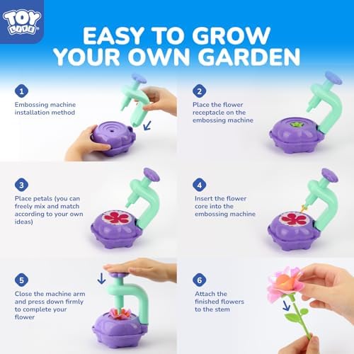 TOY Life DIY Flower Bouquet Craft Kit for Girls, Ages 3-8 - Image 5