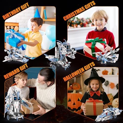 STEM Robot Building Sets for Kids Ages 6-16, 5-in-1 Remote Control and APP Robot Toys,343 Pcs DIY Building Science Educational Kit, Building Block Birthday Present for Teen Boys Girls - Image 5
