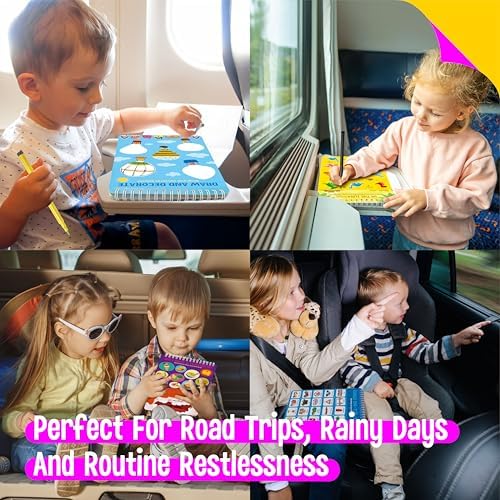 SpriteGru 31 Dry Erase Activities Book, Reusable & Erasable Game Pad, Explore and Find, Maze Matching TIC-TAC-Toe Dot to Dot Educational On the Go Toy and Learning Tool for Road Trip Airplane Travel - Image 4